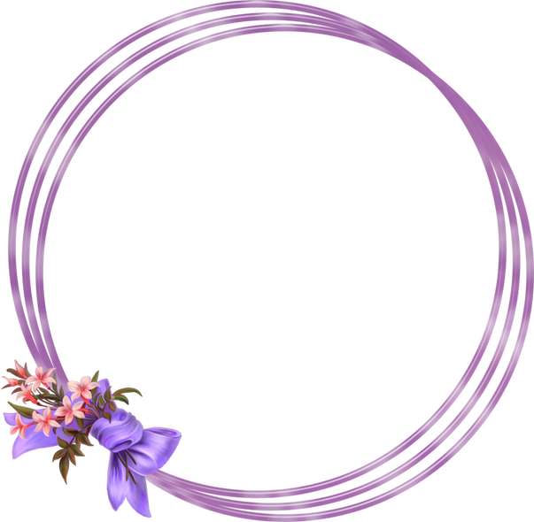 Circle Frame with Flowers